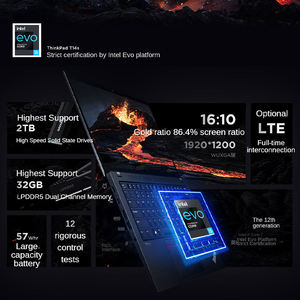 Think Pad T14S I7-1260P 16GB LPDDR5 512GB SSD 14 pouces FHD WIFI6 Business Computer Laptop pour ingénieurs - Product Image 5