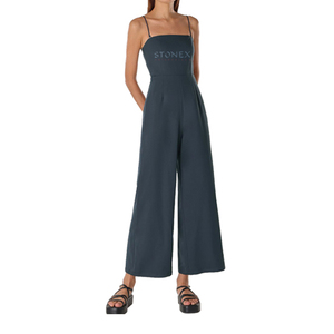 Combinaisons avec logo personnalisé pour femmes, barboteuse décontractée au genou pour femmes pour le printemps, vente en gros - Product Image 1