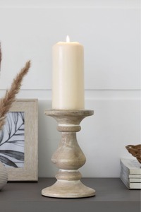 Candelero de madera redondo ecológico hecho a mano para decoración del hogar - Product Image 6