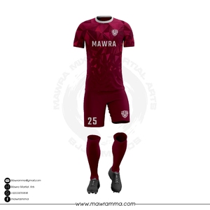 Mawra Premium Custom Soccer Uniforms Unisex Sublimation Print Team Jerseys Lightweight Athletic Match <b>Kits</b> For Clubs And Teams - Product Image 5