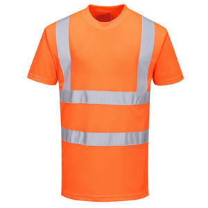 Camiseta de Alta Visibilidad para Hombre con Tiras Reflectantes para Trabajo Industrial y al Aire Libre, Camiseta de Seguridad Fluorescente, Ropa de Trabajo de Alta Visibilidad - Product Image 1
