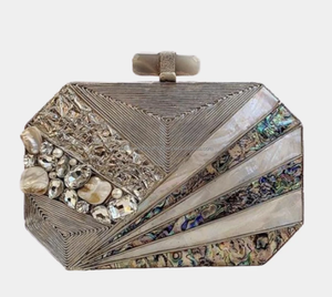 Bolso de mano de lujo para mujer, bolso de mano con diseño de piedra para fiesta - Product Image 4