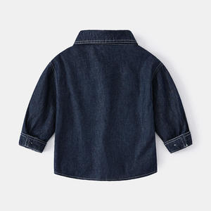 Chemise en jean tendance pour enfants, printemps-automne, pour garçons - Version coréenne ample, haut en denim à manches longues, confortable pour un usage quotidien - Product Image 3