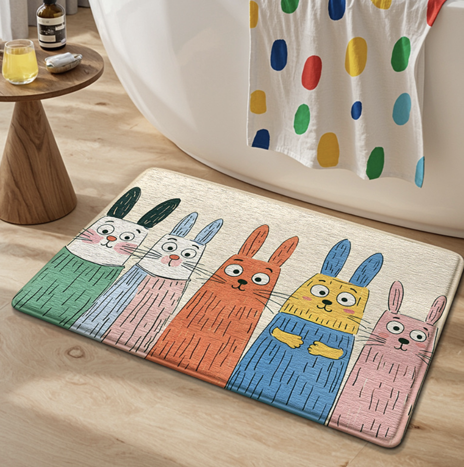 Cute rabbit in the same frame