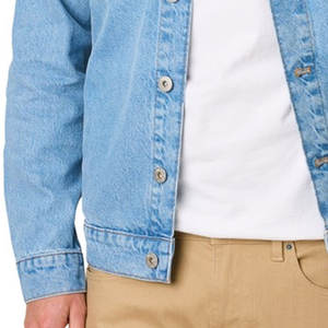 Veste en jean pour homme, nouvelle mode, 100% coton, style vintage pour l'hiver, avec logo personnalisé, séchage rapide et coupe-vent, personnalisable - Product Image 5