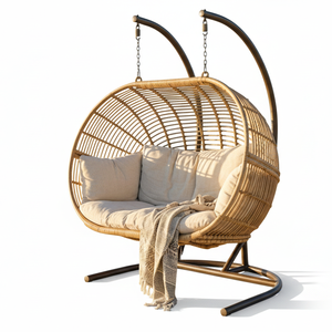Rattan <b>Egg</b> <b>Chair</b>-<b>Outdoor</b> Farmhouse & Hotel Use Minimalist Design Durable & Comfortable Eco-Friendly Lightweight Villa & Park - Product Image 1