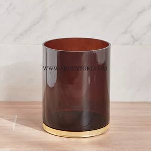 Acier inoxydable brillant poli miroir forme personnalisée intérieur maison poubelle ménage luxe nettoyage poubelle à poussière prix compétitif - Product Image 2