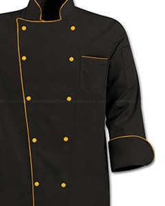 220มืออาชีพผ้าฝ้ายผสมโพลีเอสเตอร์ GSM เสื้อเชฟผู้บริหารหญิงชุดเครื่องแบบร้านอาหาร - Product Image 4