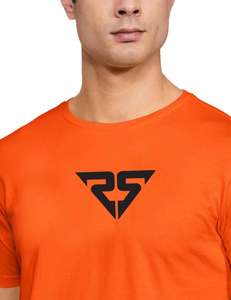 Camisetas lisas de verano Camisetas brillantes de verano de color naranja logotipo personalizado - Product Image 4