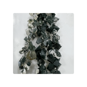 Cuentas de Ágata Musgosa Natural en Forma de Briolette de 6-8 mm, Calidad Premium, Corte de Forma Elegante, Piedra Preciosa para la Fabricación de Joyas - Product Image 4