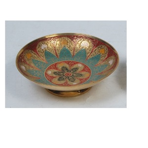 Bol à fruits en métal avec motif imprimé circulaire, style moderne, décoration de table à manger, pour la maison, l'hôtel, le restaurant - Product Image 2