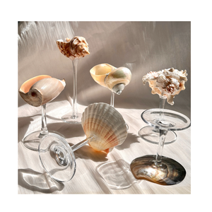 Scallop Wine <b>Glass</b> and Seashell Cup Coastal Themed Handmade Drinkware for Export and Gift Shops - Product Image 5