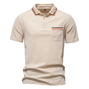 Camisas de polo de algodón de alta calidad para hombre, logotipo personalizado bordado, diseño de golf de ocio, patrón sólido, venta al por mayor - Product Image 2