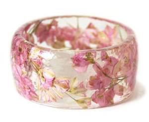 WIDE Fine Jewelry Bracelets fins & Bangles Fine Chain & Link Bracelets Acrylique Resin Flower Bangle Bracelet Jewelry for - Product Image 3