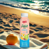 OEM Merk Vietnam Tropisch Fruit Sap 330ml Brede Dopfles Watermeloen Smaak Puree Magere Versie HACCP Halal ISO22000 100% Zuiver