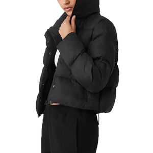 Chaquetas Acolchadas de Invierno para Hombre, Cuello Alto, Impermeables, Cálidas, con Imitación de Piel, Color Sólido, Logotipo Frontal - Product Image 2