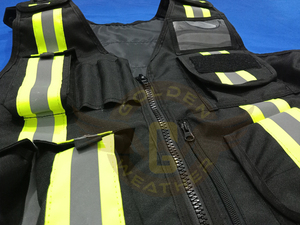 เสื้อกั๊กนิรภัยสำหรับมือจับสุนัขยุทธวิธีออกแบบให้มองเห็นได้ชัดเจนมีซิปด้านหน้าปรับแต่งโลโก้ได้ตามต้องการ - Product Image 3