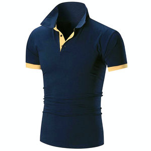 Vente chaude Personnalisé Hommes Golf pour Chemise Coton Fibre De Bambou Respirant Tricoté Imprimé Uniforme De Couleur Unie avec Logo - Product Image 5