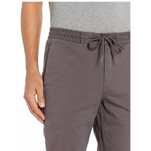 Venta al por mayor pantalones de chándal casuales unisex 100% algodón a prueba de viento antiarrugas lavado oscuro pantalones de chándal ligeros con cintura media para los hombres - Product Image 3