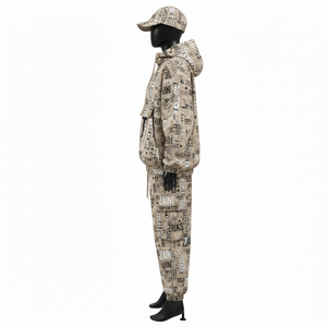 Conjunto de Chaqueta Cortavientos para Mujer, Tejido de Poliéster de Alta Densidad, Suave al Tacto, Resistente al Viento, Impresión por Sublimación, Logotipo Personalizado, Conjunto de Chaqueta Cortavientos de Talla Grande - Product Image 3