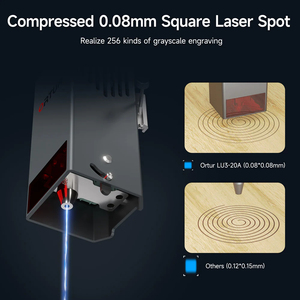 Ortur 20 Wát mô-đun Laser LU3-20A độ chính xác cao 0.08*0.08 mét nén tại chỗ đầu laser kép Quạt làm mát 380 + Màu sắc thép khắc - Product Image 4