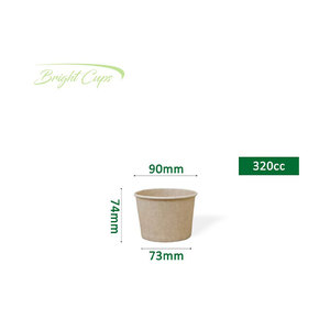 Cuenco de papel para ensalada de material Kraft de 320cc con forma redonda de gran calidad - Product Image 2