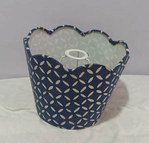 Abat-jour en tissu de coton et de lin bleu Ikat moderne à vendre chaud, avec clip papillon pour ampoule, pour la décoration de l'hôtel et de la maison, fait à la main - Product Image 4