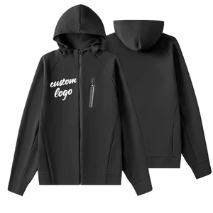 เสื้อฮู้ดดี้ผู้ชายขายส่งสำหรับฤดูหนาว ผลิตจากวัสดุที่เป็นมิตรต่อสิ่งแวดล้อม ระบายอากาศได้ดี ผลิตจากวิสโคส/โพลีเอสเตอร์ ทรงปกติ แบบซิป  รับสกรีนโลโก้ด้านหน้า - Product Image 2