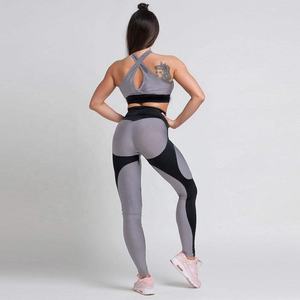 Factory Price Wholesale Seamless <b>Gym</b> <b>Wear</b> For Women <b>Sexy</b> Clothing Plain Fitness Yoga Set 2 Piece Blank Yoga Legging And Bra Sui - Product Image 3