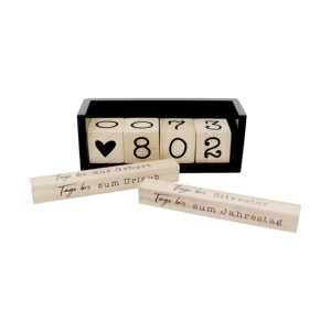 Calendario de escritorio de madera con cuenta regresiva y contador de días, decoraciones festivas de Navidad - Product Image 6