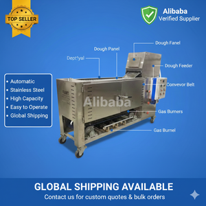 Semi-Automatic Dubai Flat Roti and <b>Chapati</b> <b>Maker</b> Cooking Equipment with Motor and Bearing 2000 Per/h Capacity - Product Image 4