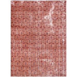 Tapis en laine noué à la main de grande taille, style vintage, Pae-2331, rouge-orange abstrait, pour la maison, le salon, le couloir, rectangulaire, 'Tapis de chambre' - Product Image 1