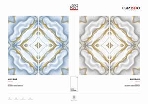 Colección Bookmatch Azulejos de pared de porcelana 600x1200 | Azulejos de aspecto mármol brillante de gran formato 24x48 | Decorativo moderno Premium - Product Image 3