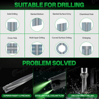 Foret rapide série 880 à refroidissement interne, foret U à alimentation élevée pour CNC, diamètre de traitement 12-63 mm, combinaison d'inserts intérieur et extérieur