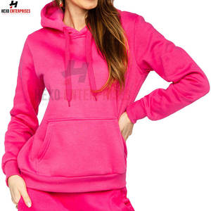 Conjunto de chándal de algodón 100% Premium para mujer, sudaderas con capucha y joggers de calidad con diseño liso para invierno - Product Image 4