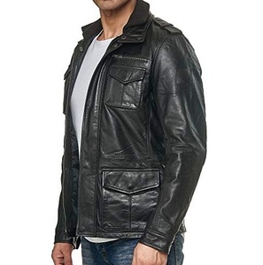 Veste en cuir de vache résistante à l'eau de haute qualité pour hommes couleur sur mesure 100% veste en cuir pour hommes - Product Image 2