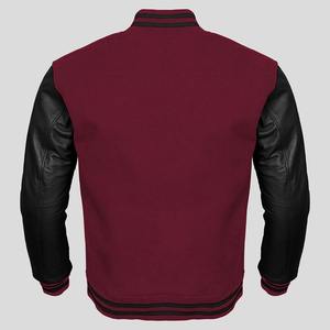 University Letterman Versity Jacket avec manches en cuir véritable Blouson d'aviateur blanc pour homme CollegeBaseballjacket pour homme - Product Image 2