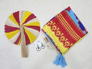 Éventail en bambou naturel du Vietnam, éventail de refroidissement tendance, décor réutilisable de différentes tailles, écologique avec des motifs de couleurs audacieuses - Product Image 4