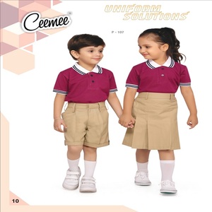 Ensemble de vêtements élégant et confortable, uniforme scolaire unisexe pour enfants, matière polyester/coton - Product Image 6