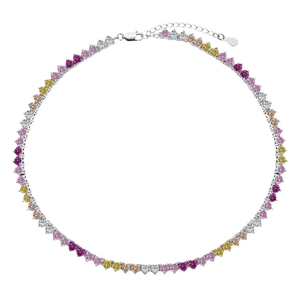 จี้เพชรโมอิสซาไนต์ทรงเจ้าหญิงหลากสีสันระยิบระยับ เงินแท้ 925 สไตล์ฮิปฮอป พร้อมใบรับรอง IGI เครื่องประดับสำหรับทุกเพศ - Product Image 5