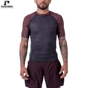 OEM personnalisé multi-panneaux couleur Rash Guard adultes vente à chaud chemises de compression respirant antibactérien à séchage rapide à manches courtes - Product Image 4