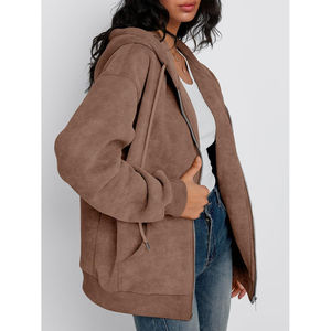 Sudadera con capucha y cremallera de gran tamaño con lavado ácido a la moda para mujer Y2K Vintage Streetwear lindas chaquetas de Otoño/Invierno 3D sudaderas con capucha tamaño Queen - Product Image 3