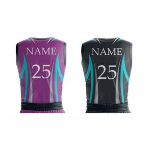 Maillot de basket-ball réversible léger personnalisé en gros t-shirt imprimé respirant grande taille uniforme d'été portable - Product Image 5