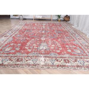 Alfombra Vintage, Alfombra de Pasillo de 0.7x12.8 pies, Alfombra de Lana Roja y Azul - Product Image 2