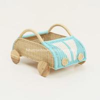 Wagon de rangement en rotin de qualité supérieure, nouveau design, jouets pour enfants, voitures fabriquées à la main par des artisans qualifiés au Vietnam, grossistes