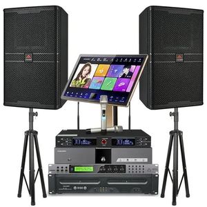 2026 NEW STOCK ACTIVE SALES 21.5-Inch Touch Screen Android System Karaoke Set with 10-Inch <b>Microphone</b> Family Karaoke - Product Image 2