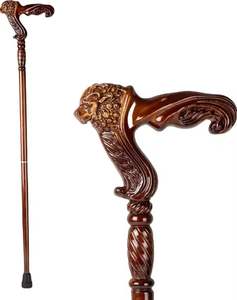 Elegante bastón de madera hecho a mano con mango de elefante para coleccionistas de personas mayores y uso diario para caminar - Product Image 3