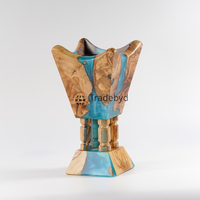 Brûleur à Bakhoor en bois et résine époxy fait main de luxe, élégant porte-encens décoratif, qualité supérieure, anti-odeur Tradebyd