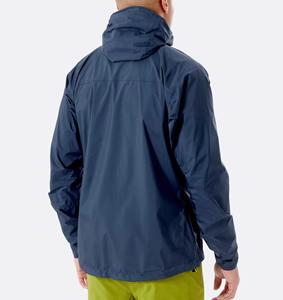 Men Custom Logo Design Streetwear Windbreaker Rain Jacket 100% Polyester <b>Waterproof</b> <b>Sealed</b> Blue Color Zipper Men Rain Jackets - Product Image 6