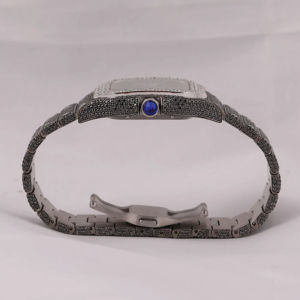 Nuevo Reloj de Pulsera con Diamantes de Moissanita, Esfera de Oro Blanco, Diseño Personalizado de Lujo Hecho a Mano, Reloj Completamente Engastado - Product Image 5